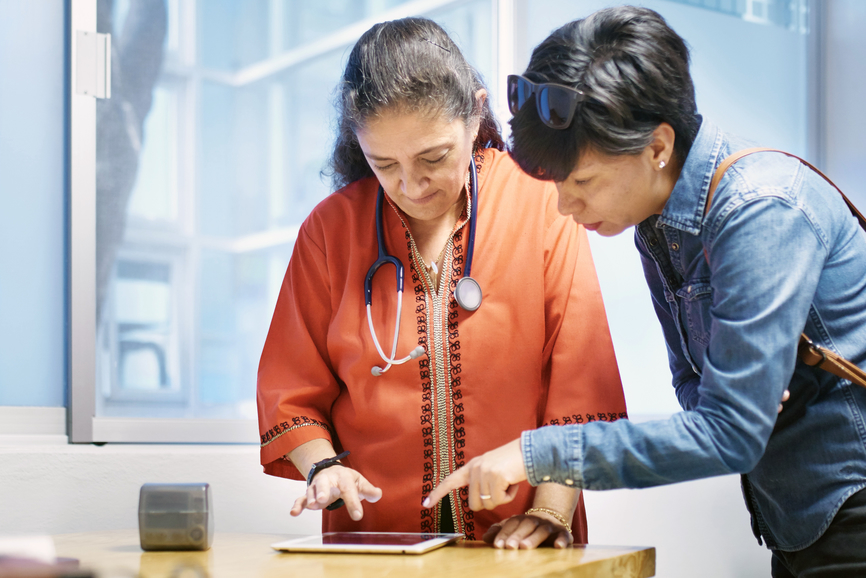 Hospital use of technology in a doctor's medical practice
